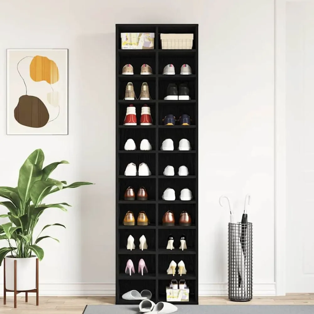 vidaXL Productos Del Hogar-Zapatero de madera contrachapada 54x34x183 cm