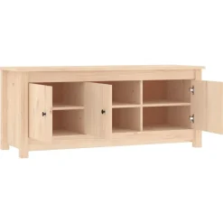 vidaXL Productos Del Hogar-Zapatero de madera maciza de pino 110x38x45,5 cm