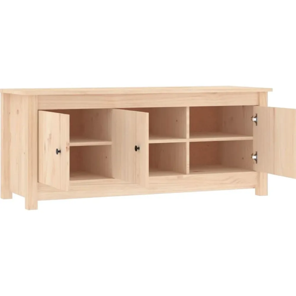 vidaXL Productos Del Hogar-Zapatero de madera maciza de pino 110x38x45,5 cm
