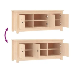 vidaXL Productos Del Hogar-Zapatero de madera maciza de pino 110x38x45,5 cm