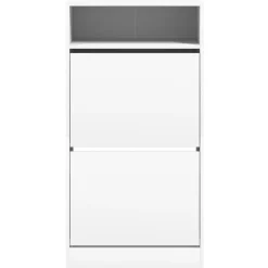 vidaXL Zapatero de madera de ingeniería 60x34x116 cm Blanco