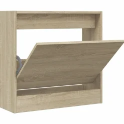 vidaXL Productos Del Hogar-Zapatero de madera de ingeniería 60x21x57 cm