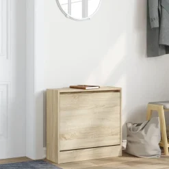 vidaXL Productos Del Hogar-Zapatero de madera de ingeniería 60x21x57 cm