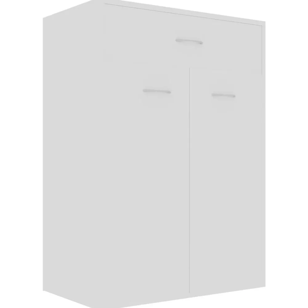 vidaXL Zapatero de madera contrachapada 60x35x84 cm Blanco Online
