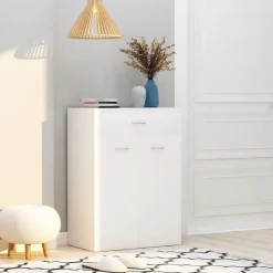 vidaXL Zapatero de madera contrachapada 60x35x84 cm Blanco Online