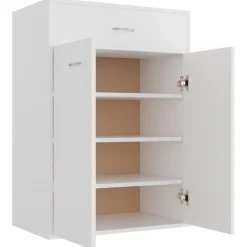 vidaXL Zapatero de madera contrachapada 60x35x84 cm Blanco Online