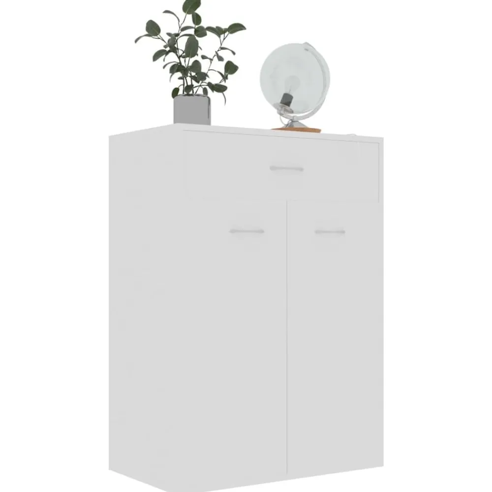 vidaXL Zapatero de madera contrachapada 60x35x84 cm Blanco Online