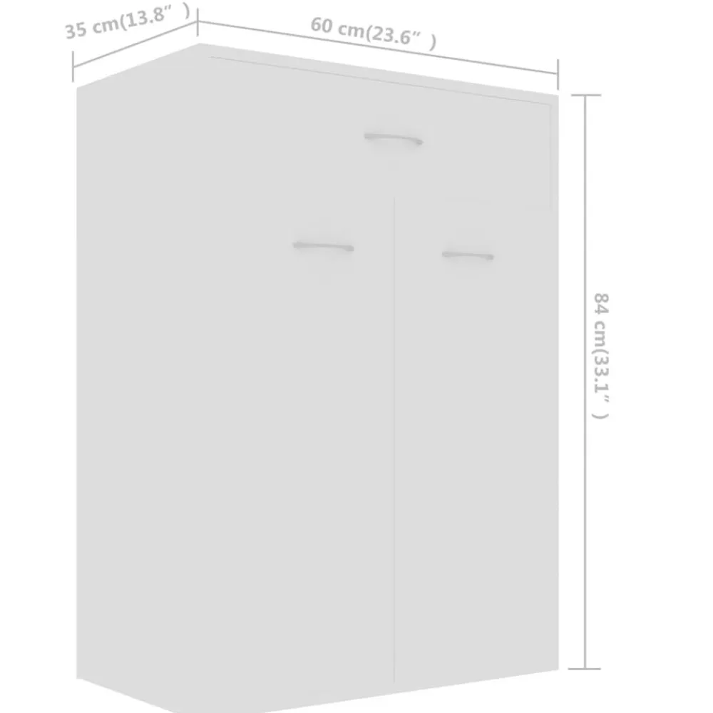 vidaXL Zapatero de madera contrachapada 60x35x84 cm Blanco Online