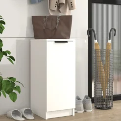 vidaXL Zapatero de madera contrachapada 30x35x70 cm Blanco Discount