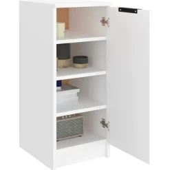 vidaXL Zapatero de madera contrachapada 30x35x70 cm Blanco Discount