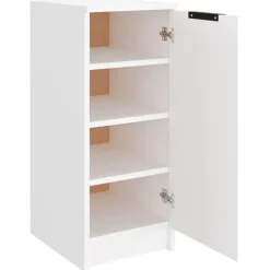 vidaXL Zapatero de madera contrachapada 30x35x70 cm Blanco Discount
