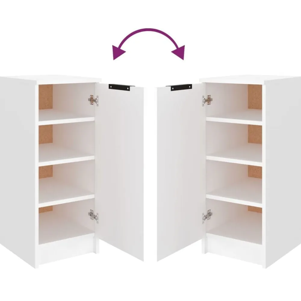 vidaXL Zapatero de madera contrachapada 30x35x70 cm Blanco Discount