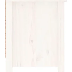 vidaXL Zapatero de madera maciza de pino 110x38x45,5 cm Blanco Online