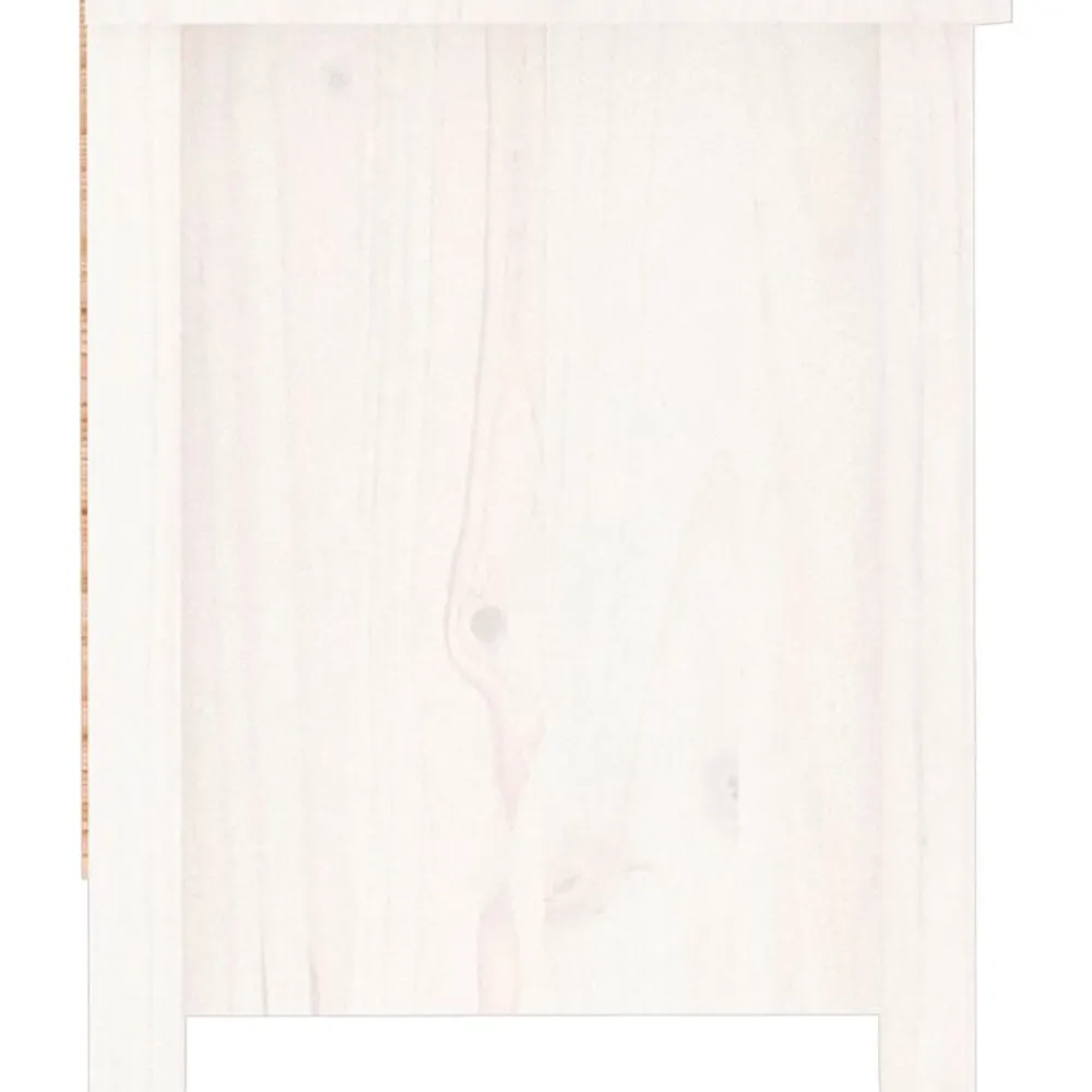 vidaXL Zapatero de madera maciza de pino 110x38x45,5 cm Blanco Online
