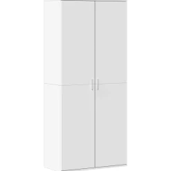 vidaXL Zapatero de madera de ingeniería 80x39x178 cm Blanco Hot