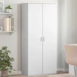 vidaXL Zapatero de madera de ingeniería 80x39x178 cm Blanco Hot