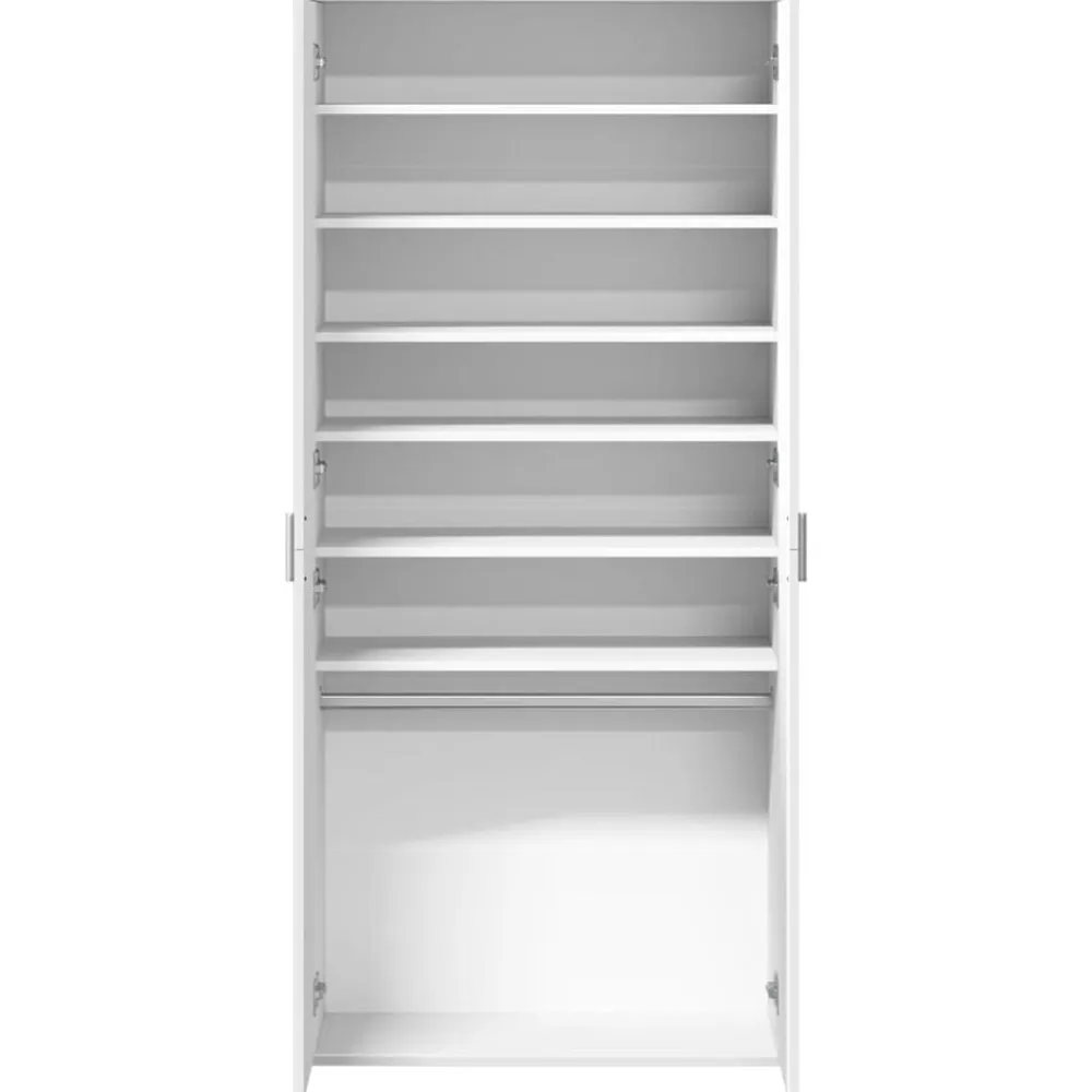 vidaXL Zapatero de madera de ingeniería 80x39x178 cm Blanco Hot