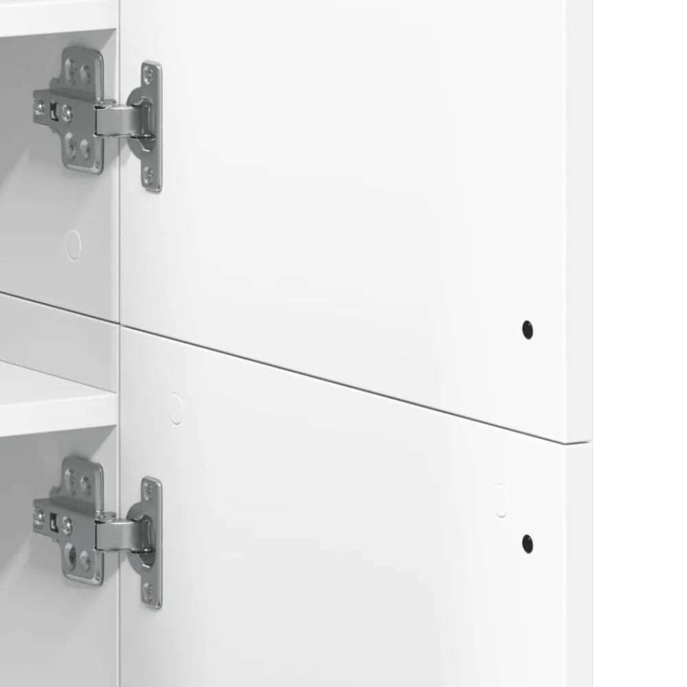 vidaXL Zapatero de madera de ingeniería 80x39x178 cm Blanco Hot
