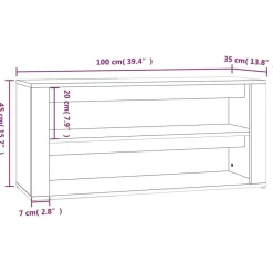 vidaXL Zapatero de madera contrachapada 100x35x45 cm Blanco Online