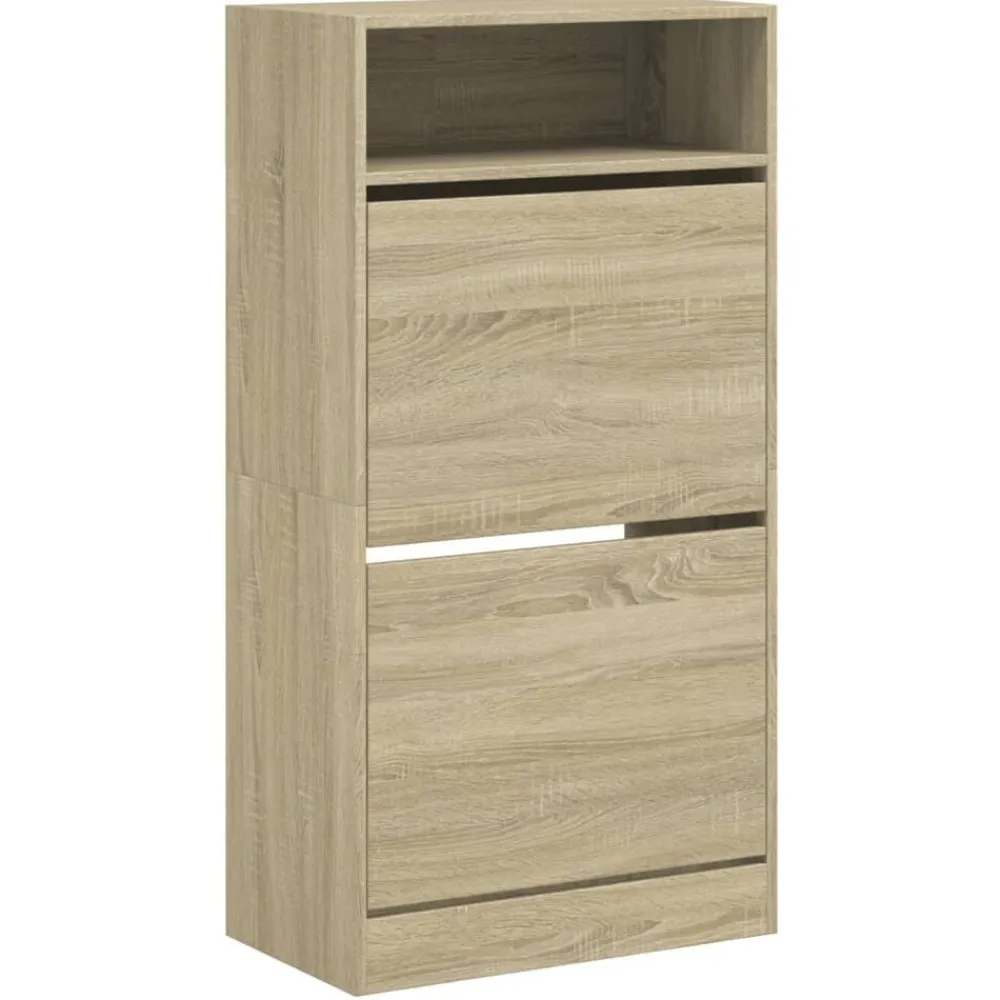 vidaXL Productos Del Hogar-Zapatero de madera de ingeniería 60x34x116 cm