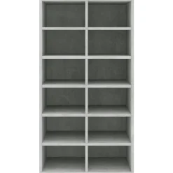 vidaXL Zapatero de madera contrachapada gris hormigón 54x34x100,5 cm Gris hormig&oacute;n Sale