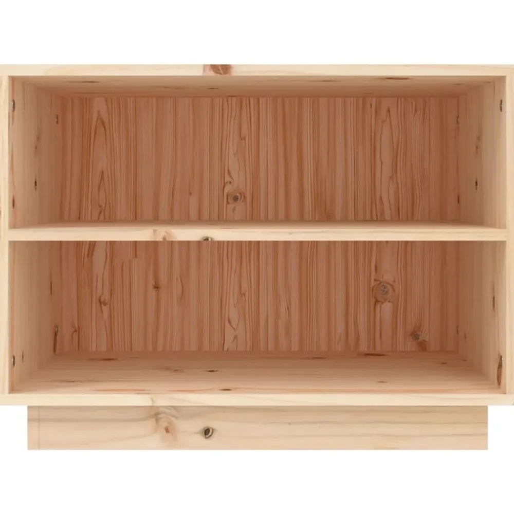 vidaXL Zapatero de madera maciza de pino 60x34x45 cm Natural