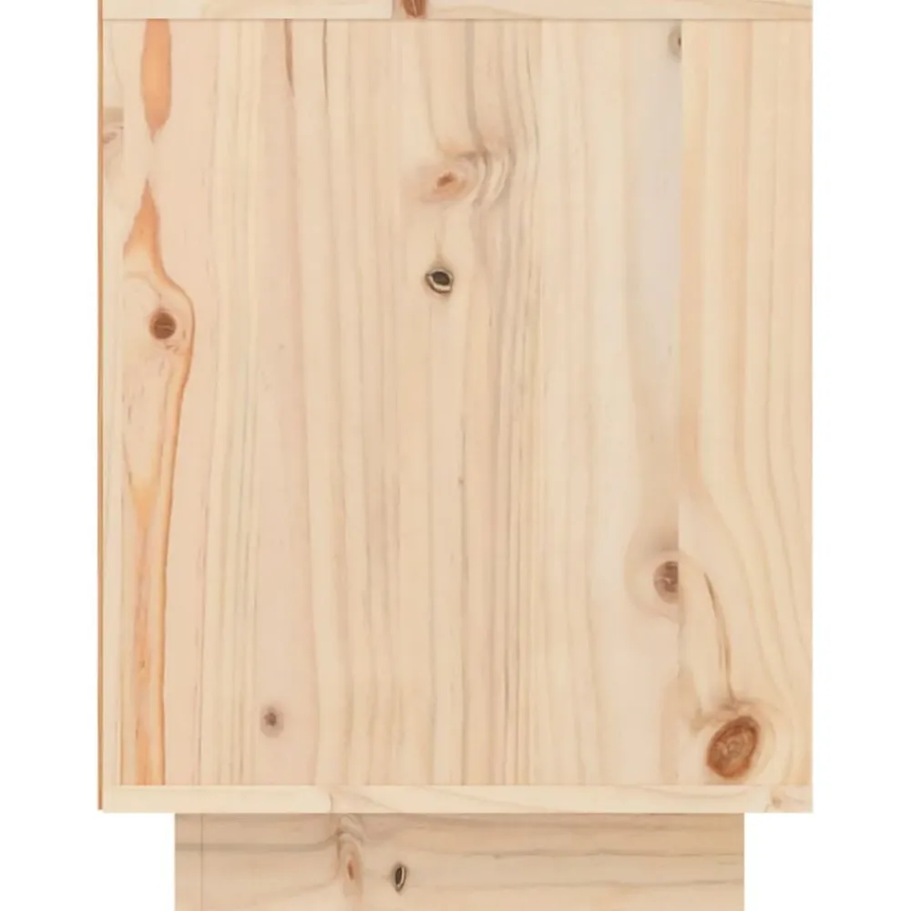 vidaXL Zapatero de madera maciza de pino 60x34x45 cm Natural
