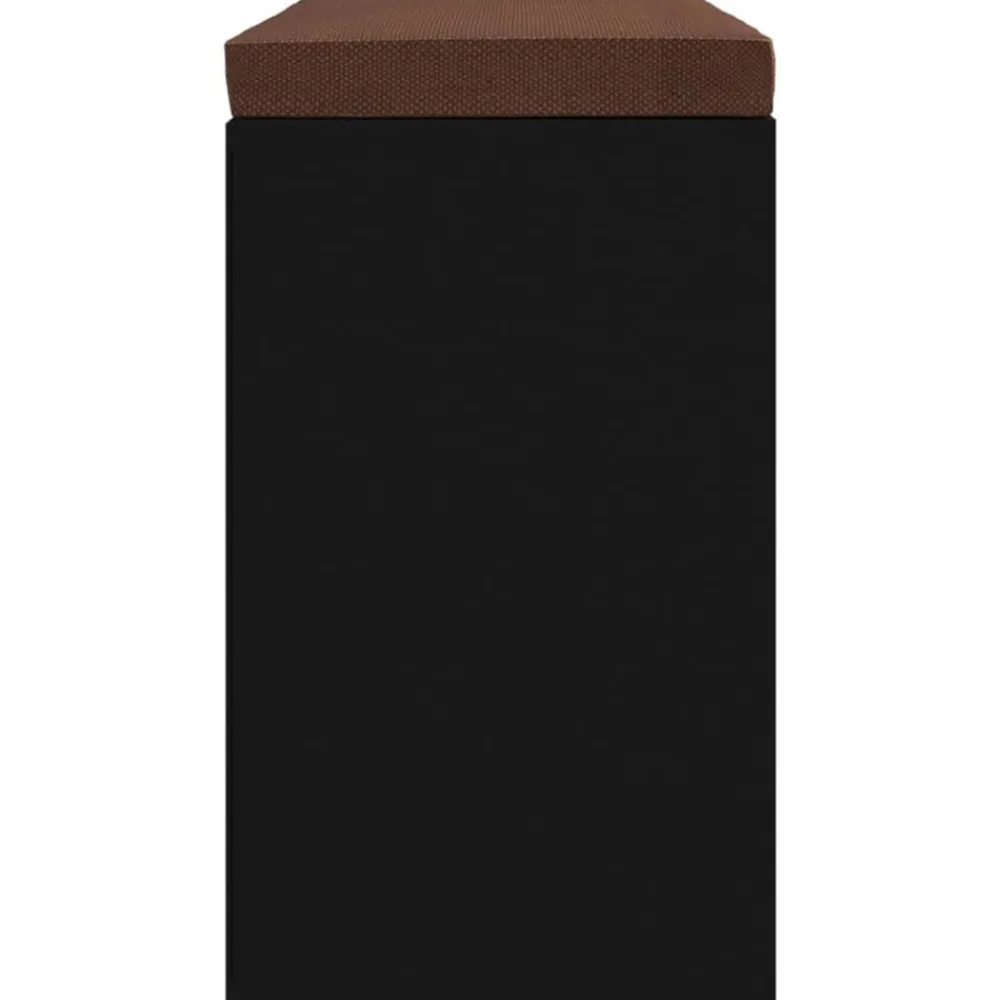 vidaXL Zapatero de madera contrachapada 103x30x48 cm Negro Outlet