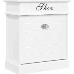vidaXL Productos Del Hogar-Zapatero de madera de Paulownia 50x28x58 cm
