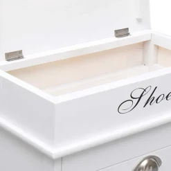 vidaXL Productos Del Hogar-Zapatero de madera de Paulownia 50x28x58 cm