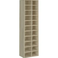 vidaXL Zapatero de madera contrachapada color roble 54x34x183cm Roble Sonoma Hot