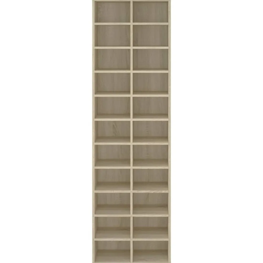 vidaXL Zapatero de madera contrachapada color roble 54x34x183cm Roble Sonoma Hot