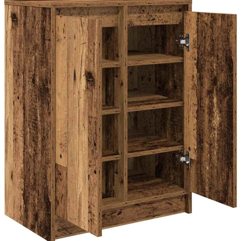 vidaXL Productos Del Hogar-Zapatero de madera vieja 57x34x76 cm Madera de ingeniería