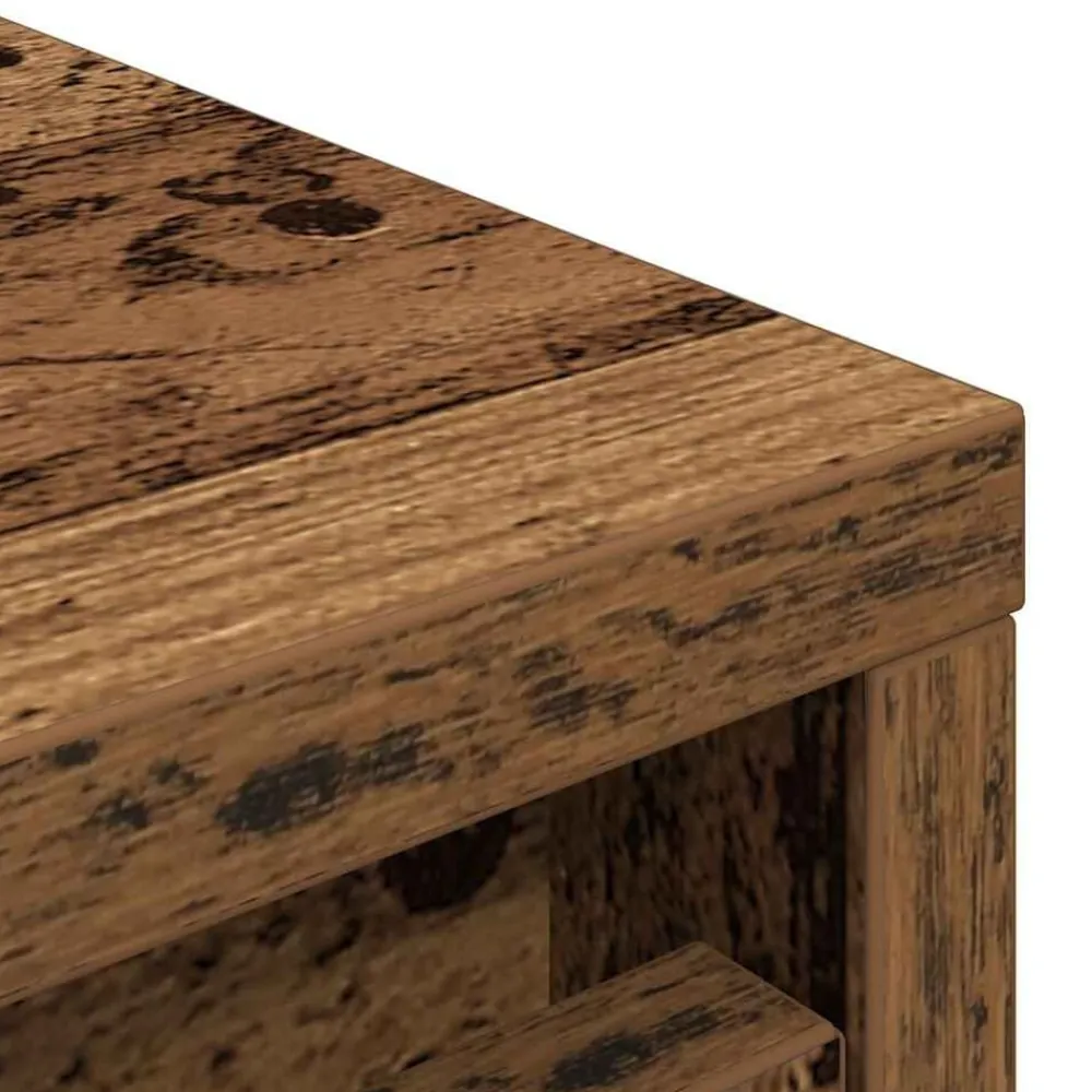 vidaXL Productos Del Hogar-Zapatero de madera vieja 57x34x76 cm Madera de ingeniería