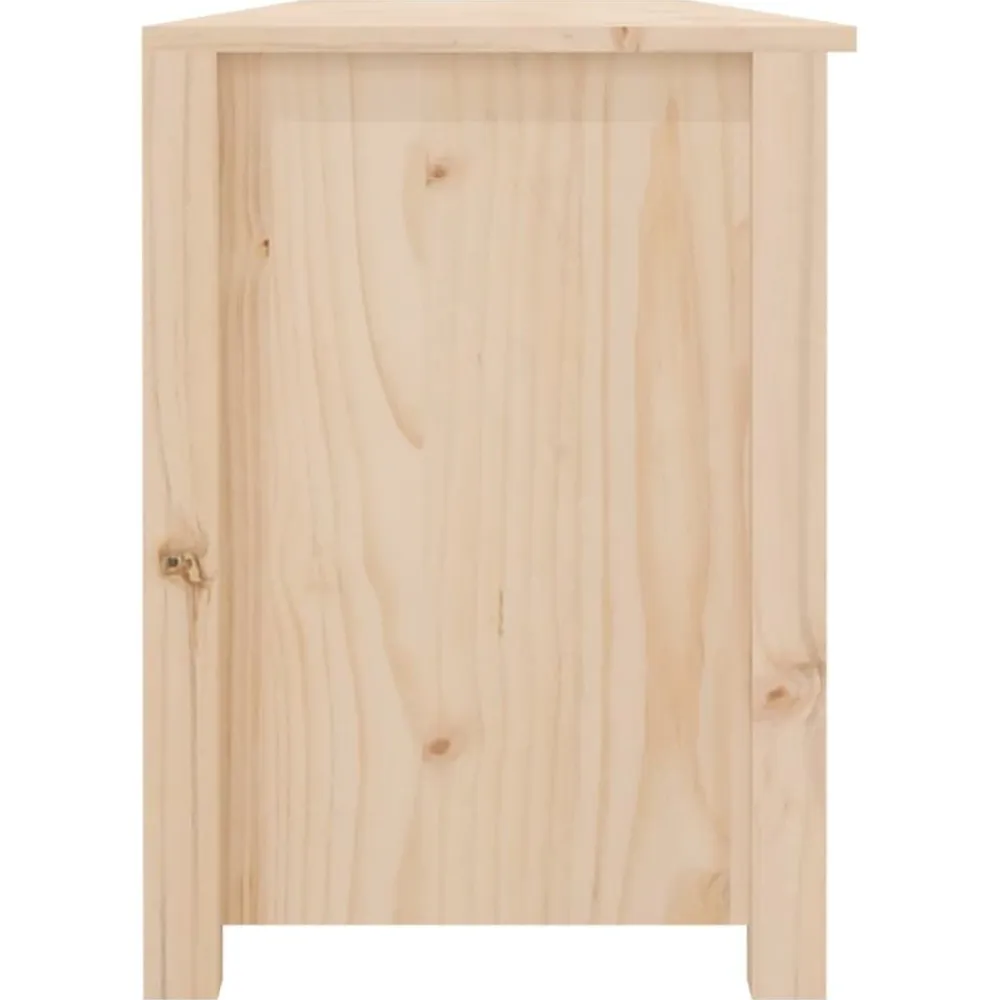 vidaXL Zapatero de madera maciza de pino 160x36,5x50 cm Natural