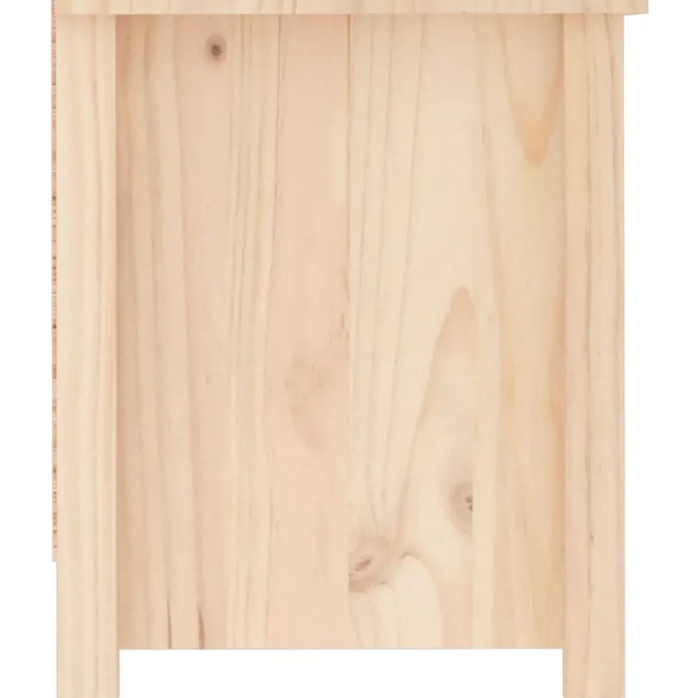 vidaXL Zapatero de madera maciza de pino 110x38x45,5 cm Natural Sale