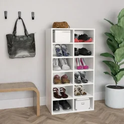 vidaXL Productos Del Hogar-Zapatero de madera contrachapada 54x34x100,5 cm