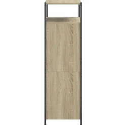 vidaXL Zapatero de madera de ingeniería 60x34x112 cm Roble Sonoma New