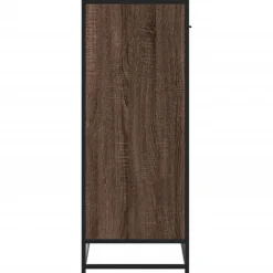 vidaXL Zapatero de madera y metal marrón roble 75x38x97,5 cm Marrón roble Outlet