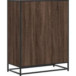 vidaXL Zapatero de madera y metal marrón roble 75x38x97,5 cm Marrón roble Outlet