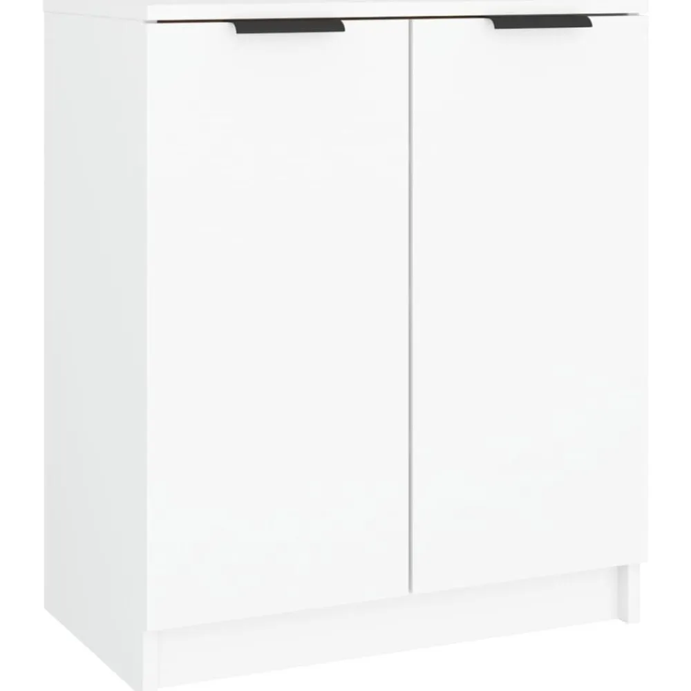 vidaXL Zapatero de madera contrachapada 59x35x70 cm Blanco New
