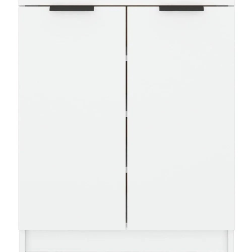 vidaXL Zapatero de madera contrachapada 59x35x70 cm Blanco New
