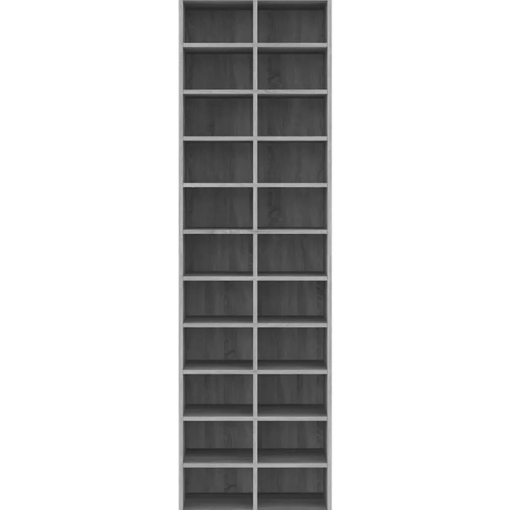 vidaXL Zapatero de madera contrachapada 54x34x183 cm Gris sonoma Best