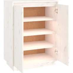 vidaXL Productos Del Hogar-Zapatero de madera maciza de pino 60x35x80 cm