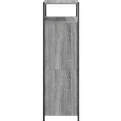 vidaXL Zapatero de madera de ingeniería 60x34x112 cm Gris sonoma Online