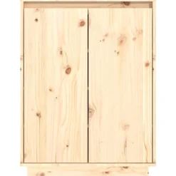 vidaXL Productos Del Hogar-Zapatero de madera maciza de pino 60x35x80 cm