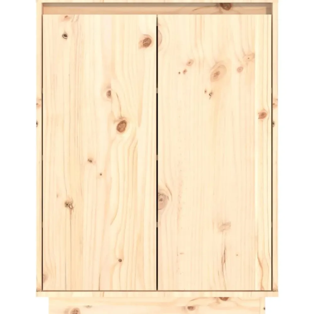 vidaXL Productos Del Hogar-Zapatero de madera maciza de pino 60x35x80 cm