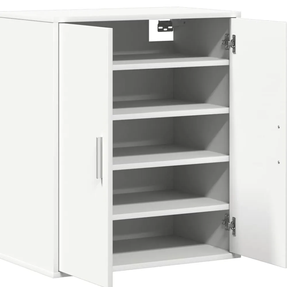 vidaXL Zapatero de madera de ingeniería 60x35x70 cm Blanco Discount