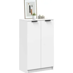vidaXL Zapatero de madera contrachapada 59x35x100,5 cm Blanco Discount