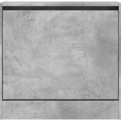 vidaXL Zapatero de madera de ingeniería gris hormigón 60x21x57 cm Gris hormigón Outlet